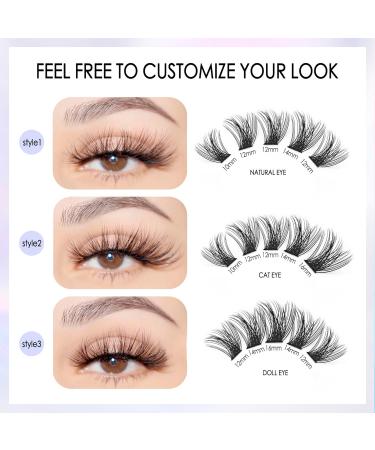 Lash Clusters DIY Eyelash Extension Kit with Bond Seal, Applicators, Individual Lashes & Remover - 10-16mm Cloudy Kit - Buy Online on GoSupps.com