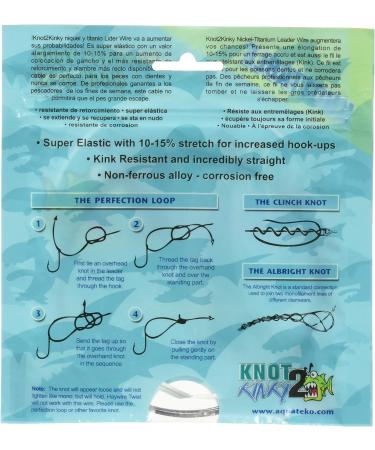 Knot2Kinky NT01215 Wire Leader 15ft - 35lb | Heavy Duty Fishing Line - Buy Online on GoSupps.com