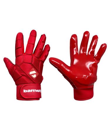 BARNETT FKG-03 Red High Level Linebacker Football Gloves LB RB TE