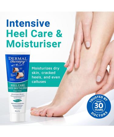 Dermal Therapy Heel Care Cream - 25% Urea & 6% AHA for Dry Cracked Heels | 8 oz | Packaging May Vary - Buy Online on GoSupps.com
