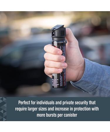 SABRE Magnum 120 Pepper Spray - 40 Bursts, 12ft Range, 122g Canister, UV Marking Dye - Black - Buy Online on GoSupps.com