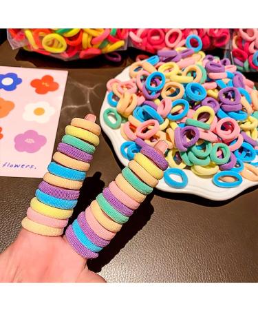 Cotton Seamless Hair Ties for Girls & Women - 100Pcs Coffee Brown Elastic Bands for Ponytails & Kids Hair Accessories - Buy Online on GoSupps.com