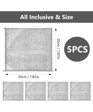Akalimo 5 PCS Multipurpose Wire Wire Dishwashing Rags Wire Dishcloth for Wet and Dry Double Layer Reusable Scrubbing Dishcloths Non-Scratch for Home-Kitchen Bathroom Bar Sinks Stove Tops - Buy Online on GoSupps.com
