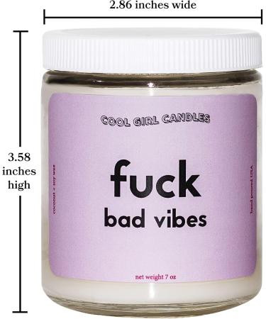 Cool Girl Candles | Strong Sage & Lemongrass Scented Candle | All-Natural Coconut Soy Wax | Clean Burning | Funny Gifts for Home Fragrance | 8.5 fl oz - Buy Online on GoSupps.com