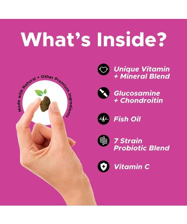 PetHonesty 10 in 1 Dog Multivitamin with Glucosamine - Essential Supplements for Dog Health & Heart - Omega Fish Oil, Probiotics, Chondroitin - Chicken Flavored Dog Vitamins - Buy Online on GoSupps.com