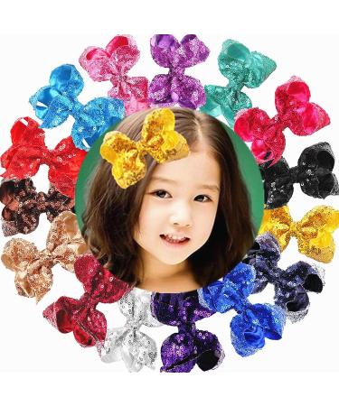 Xansema 4 Inches Sequin Hair Bow Alligator Clip for Girls & Women - Black - Buy Online on GoSupps.com