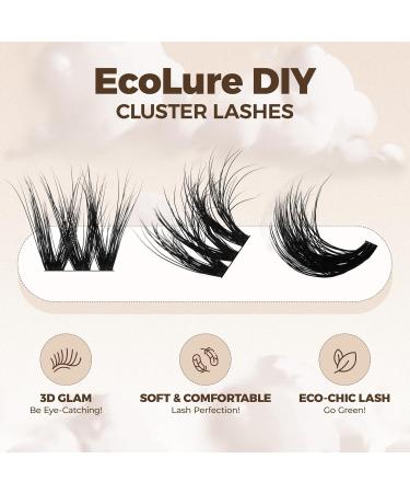 LASHVIEW 3D Wispy Cluster Lashes - Reusable Multilayered Eyelash Extensions (10-16mm) | Fluffy DIY Eyelash Clusters for Stunning Volume - Buy Online on GoSupps.com