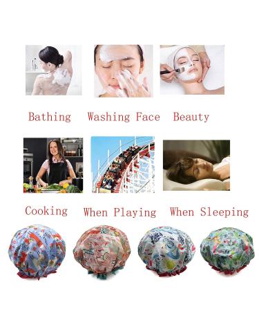Waterproof Shower Cap for Women - Reusable & Elastic Bath Cap for Spa, Home, Hotel, and Hair Salon - Buy Online on GoSupps.com