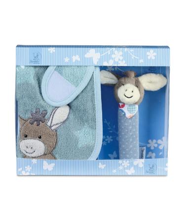 Sterntaler gift set Emmi velcro bib and gripping figure age: from 0 months light blue/multi-coloured Emmi 2020 Cartoon