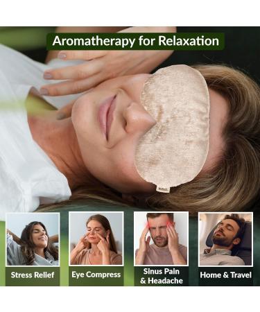 Heated Eye Mask for Dry Eyes | Cooling Sleep Mask & Yoga Pillow | Migraine Relief & Meditation Accessory | Kozi Eye Pillow for Relaxation (Jute) - Free International Shipping - Buy Online on GoSupps.com