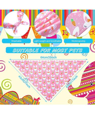 Easter Dog Bandana Set - 20 Pcs Washable Triangle Bibs for Dogs & Cats - Rabbit, Egg, Carrot Design - Adjustable & Washable Pet Scarfs - Easter Pet Accessories - Buy Online on GoSupps.com