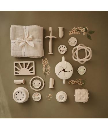 Mushie Baby Finger Toothbrushes - Set of 2 | Soft Silicone First Toothbrush for Babies | Soothes Irritated Gums | Food-Grade Material | Soft Lilac/Ivory - Buy Online on GoSupps.com