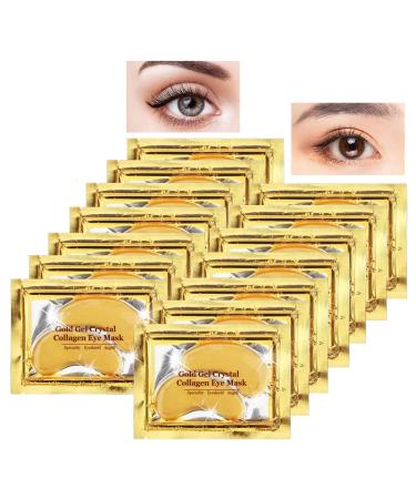Jakuva 30PCS Gold Gel Crystal Collagen Eye Masks Under Eye Patches Eye Pads For Anti-Aging  Remove Dark Circle & Bags  Anti-Wrinkles  Moisturising & Hydrating