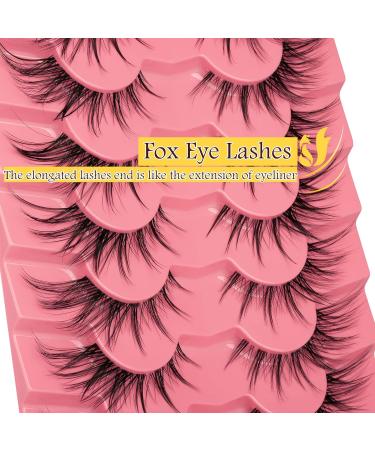 Fox Eye Lashes - Natural Spiky False Eyelashes for Anime Cosplay - 7 Pairs - Buy Online on GoSupps.com