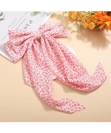 Shop Wllhyf Pink Big Bow Hair Clips - Silky Satin 90s Style Hairpins for Women & Girls | International Shipping - Buy Online on GoSupps.com