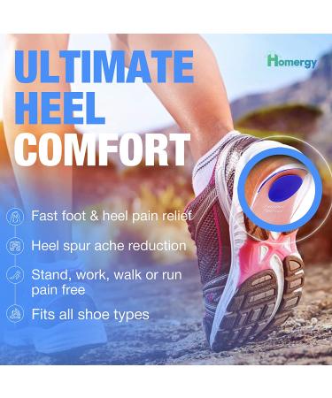 Gel Silicone Heel Cups/Pads - Achilles Tendonitis & Plantar Fasciitis Relief - Size L (M) - 1 Pair - Buy Online on GoSupps.com