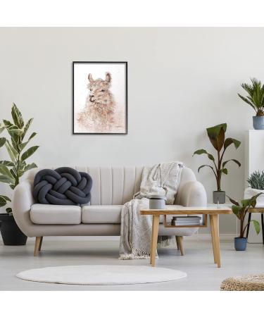 No Drama Llama Shaggy Hair Wall Art | 24x30 Abstract Portrait by Debi Coules | Black Framed Decor for Animal Lovers - Stupell Industries - Buy Online on GoSupps.com