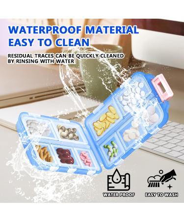 Zelvoria Medwallet - Portable Pill Organizer with 10 Compartments | Travel-Friendly 3PCS Weekly & Daily Medication Case - Buy Online on GoSupps.com