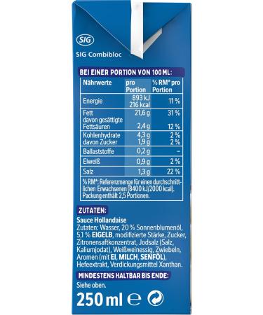 THOMY Les Sauces Hollandaise 250ml - Pack of 12 | Authentic Hollandaise Sauce for International Shipping - Buy Online on GoSupps.com