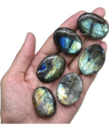 Labradorite Worry Stone Crystals | Stress Relief Gifts for Meditation & Relaxation | Unique Fidget Stones for Men & Women - Perfect Stocking Stuffers & Birthday Gifts - Buy Online on GoSupps.com