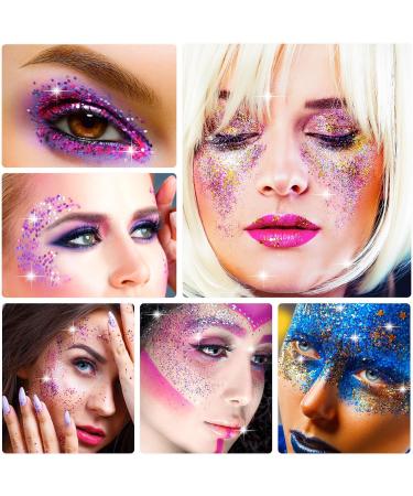 Simarro 24 Colors Glitter Sequin Hex Face and Body Glitter Set - Halloween Makeup, Nails, Hair, DIY Crafts - Mix-Color 1 - Buy Online on GoSupps.com