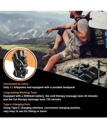 Knee Massagers for Pain Relief - Ice & Heat Therapy 5 Modes | Portable Leg Massagers for Sports Recovery & Muscle Relaxation - Buy Online on GoSupps.com