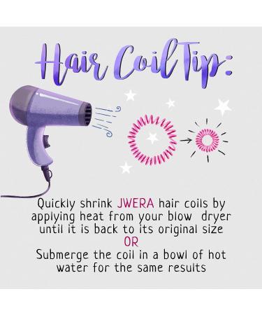 54 Pcs Black Spiral Hair Ties - Waterproof Plastic Coil Hair Ties for Women Girls | No Damage Crease Pull Hair Coils | Thin Curly Hair Bobbles Ponytail Holders - Buy Online on GoSupps.com