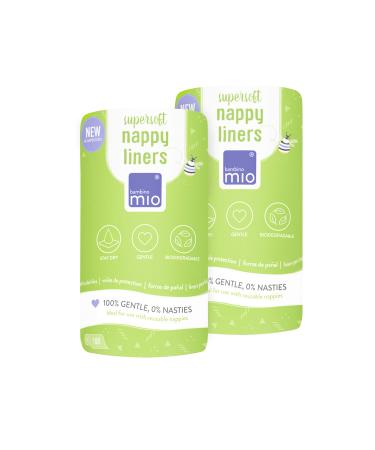 Bambino Mio Supersoft diaper fleece biodegradable 2 x 100 pieces 100 pieces (pack of 2)