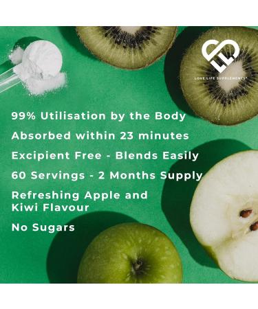 Apple & Kiwi EAA Amino Acids Powder | 2g Leucine, 9 Essential Aminos incl. BCAA's | 348g - 60 Servings | Love Life Supplements - Buy Online on GoSupps.com