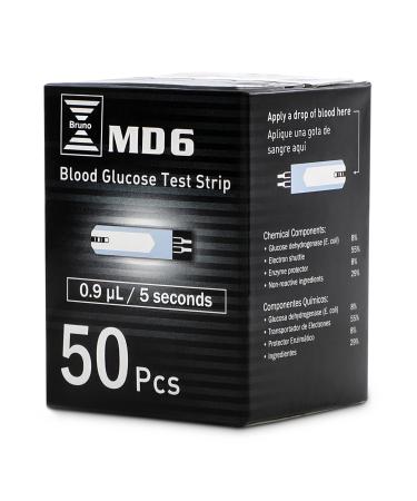 Bruno Pharma MD6 Blood Glucose Test Strips (50 Count)