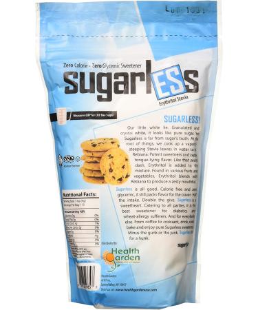 Health Garden Sugarless Erythritol Stevia 1 lb - Natural Sugar Substitute - Buy Online on GoSupps.com