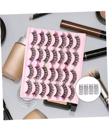 minkissy 14 Pairs Fake Eyelashes False Lashes Lash Extensions Individual Lashes with Color Individual Lashes Colored Eyelashes Cluster Lashes Color Lashes Imitation Extend Fluffy - Buy Online on GoSupps.com