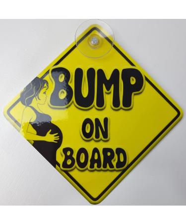 BUMP Yellow Non-Personalised Baby on Board Car Window Sign for Pregnancy - Buy Online on GoSupps.com