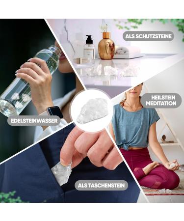 Puraja Mountain Crystal Gemstones Set | Natural Premium Raw Stones | Healing & Chakra Water Stones | 1000g Versatile Use for Wellness - Buy Online on GoSupps.com