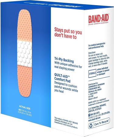Band-Aid Tru-Stay Plastic Strips Bandages - 60 ct - All One Size - Buy Online on GoSupps.com