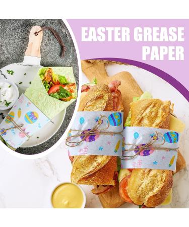 400 Pcs Easter Wax Paper Oil Proof Food Wrapping Paper Sheets Easter Wax Paper Sheets Greaseproof Deli Paper Sandwich Wrap Food Basket Liners with Rabbit Egg Pattern for Kitchen Food  12'' x 12'' - Buy Online on GoSupps.com