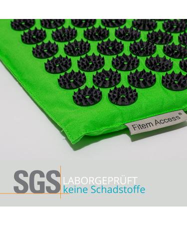 Buy Fitem Acupressure Mat with Pillow - Relieves Back & Neck Pain Sciatica and Insomnia - Green & Black - International Shipping Available - Buy Online on GoSupps.com