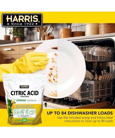 Harris Citric Acid Dishwasher Booster & Multipurpose Cleaner | 14oz Cleans 84 Loads | Eco-Friendly & Easy to Use - Buy Online on GoSupps.com