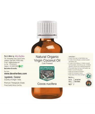 Buy DEVPRAYAG Natural Organic Virgin Coconut Oil Cold Pressed 5ml | Best Quality International Shipping - Buy Online on GoSupps.com
