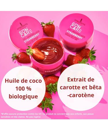  Afrodita Cosmetics Afrodita Cosmetics Strawberry Sun Care Gel - Vegan tan accelerator with carrot extract and coconut oil - Lightweight non-greasy gel texture for a fast intense summer tan - 200 - Buy Online on GoSupps.com