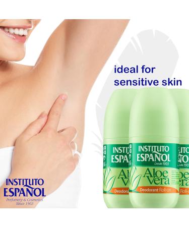 Buy Instituto Espa ol Aloe Vera Deo Roll-On - Invisible Dry Unisex Antiperspirant Alcohol-Free Long-Lasting Protection - Set of 3 x 75 ml - Travel Size - Buy Online on GoSupps.com