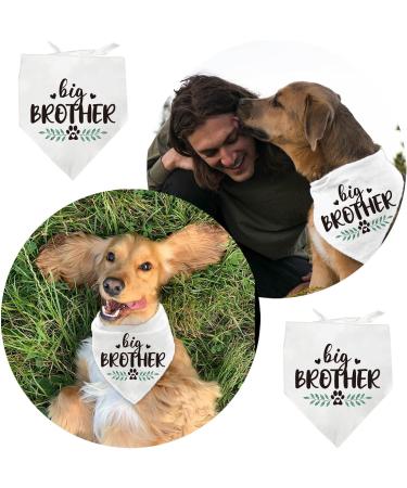 Arricraft Big Brother Pet Bandana - White Cotton Triangle Scarf for Dogs and Cats 55x55x78cm - Buy Online on GoSupps.com