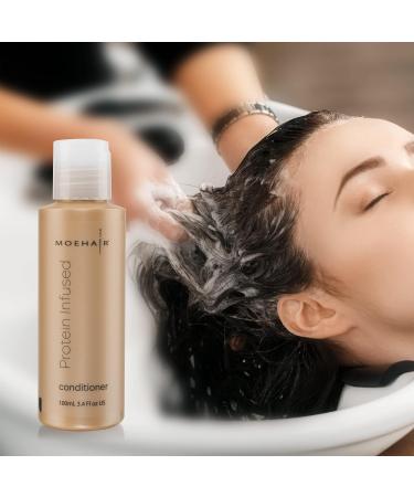 MOEHAIR Travel Protein Infused Conditioner - Sulfate & Paraben Free Hair Moisturizer Hydration Shine | Color Safe Travel Size 3.4 Fl Oz - Buy Online on GoSupps.com