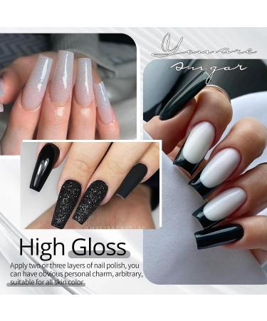 Ur Sugar UV Nail Polish Set - Gray Glitter & Gel Colors - Black White & Shellac Starter Kit for Nail Studios - Includes Gift Box & Manicure Essentials - Buy Online on GoSupps.com