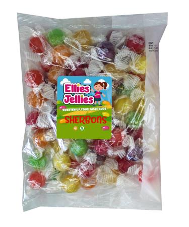 Ellies Jellies Sherbons 1kg Bag Boiled Sweet Sherbet Center Individually Wrapped