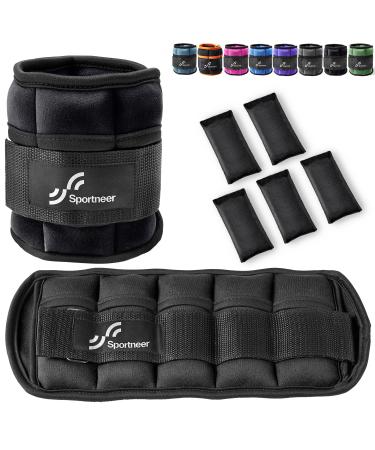 Sports of weight cuffs adjustable ankle weights set foot/wrist weight cuffs 0.45kg-1.6kg (per ankle)/0.9-3.2kg (per pair) a few black - Buy Online on GoSupps.com