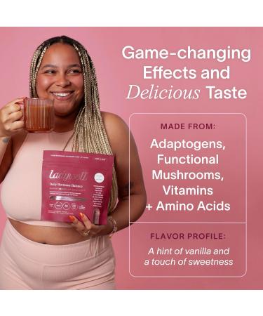 Daily Hormone Balance Powder | Vegan Supplement for PMS PMDD PCOS Fertility & Menopause | Plant-Based Mood & Cycle Support | 30 Servings - Delicious Vanilla - Buy Online on GoSupps.com