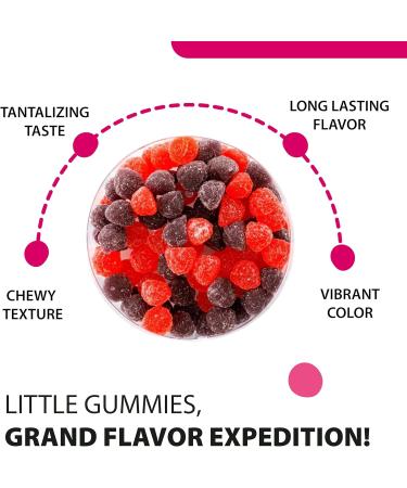 Gummy Candy Bag - Sour Berries Bulk Candy | Smart Choice from Lady Sarah Variety Sweets - Canada's Top Gummies Candy -2.8 Kg (24 Sour Candy Bags x 120g) - Buy Online on GoSupps.com