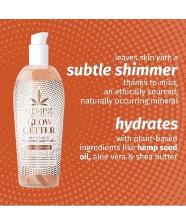Hempz Glow Getter Hydrating Body Oil with Shimmer - 6.76 oz | International Shipping Available - Buy Online on GoSupps.com