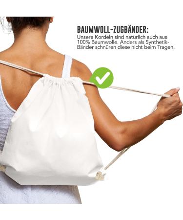 Ele Vida Kottonwoll Gym Bag - Eco-Friendly Cotton & Jute Backpack 38x42 cm | Oeko-Tex Fabric | Perfect for Sports & Kids' Activities - Buy Online on GoSupps.com